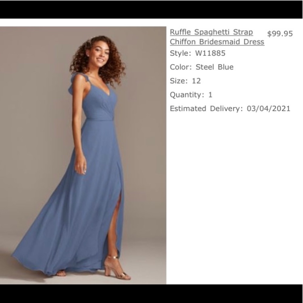 Steel Blue Bridesmaid Dress!!